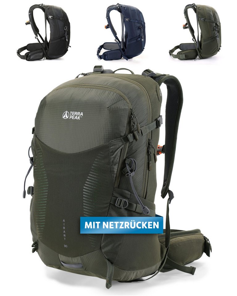 Terra Peak Wanderrucksack Airant 30, Rucksack klein mit belüftetem Netzrücken mittelgroß 30 Liter von Terra Peak