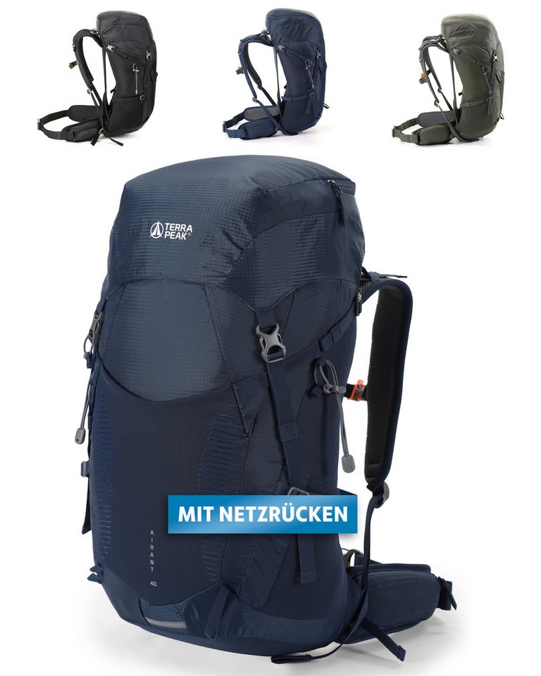 Terra Peak Wanderrucksack Airant 40, Rucksack mit belüftetem Netzrücken groß, 40 Liter von Terra Peak