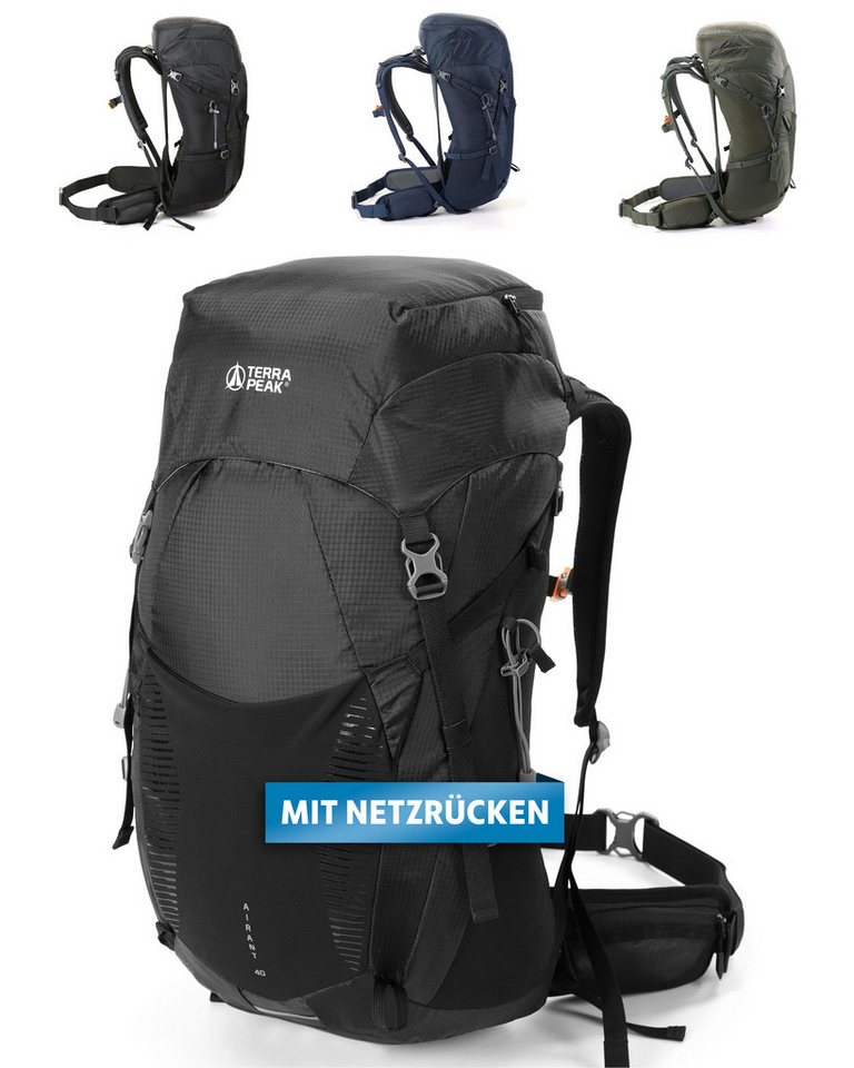 Terra Peak Wanderrucksack Airant 40, Rucksack mit belüftetem Netzrücken groß, 40 Liter von Terra Peak