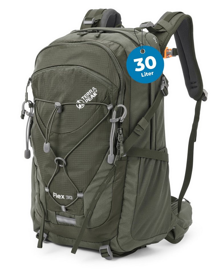 Terra Peak Wanderrucksack Flex 30, 30L mit YKK Reißverschluss Trekkingrucksack mit Hüftgurt von Terra Peak