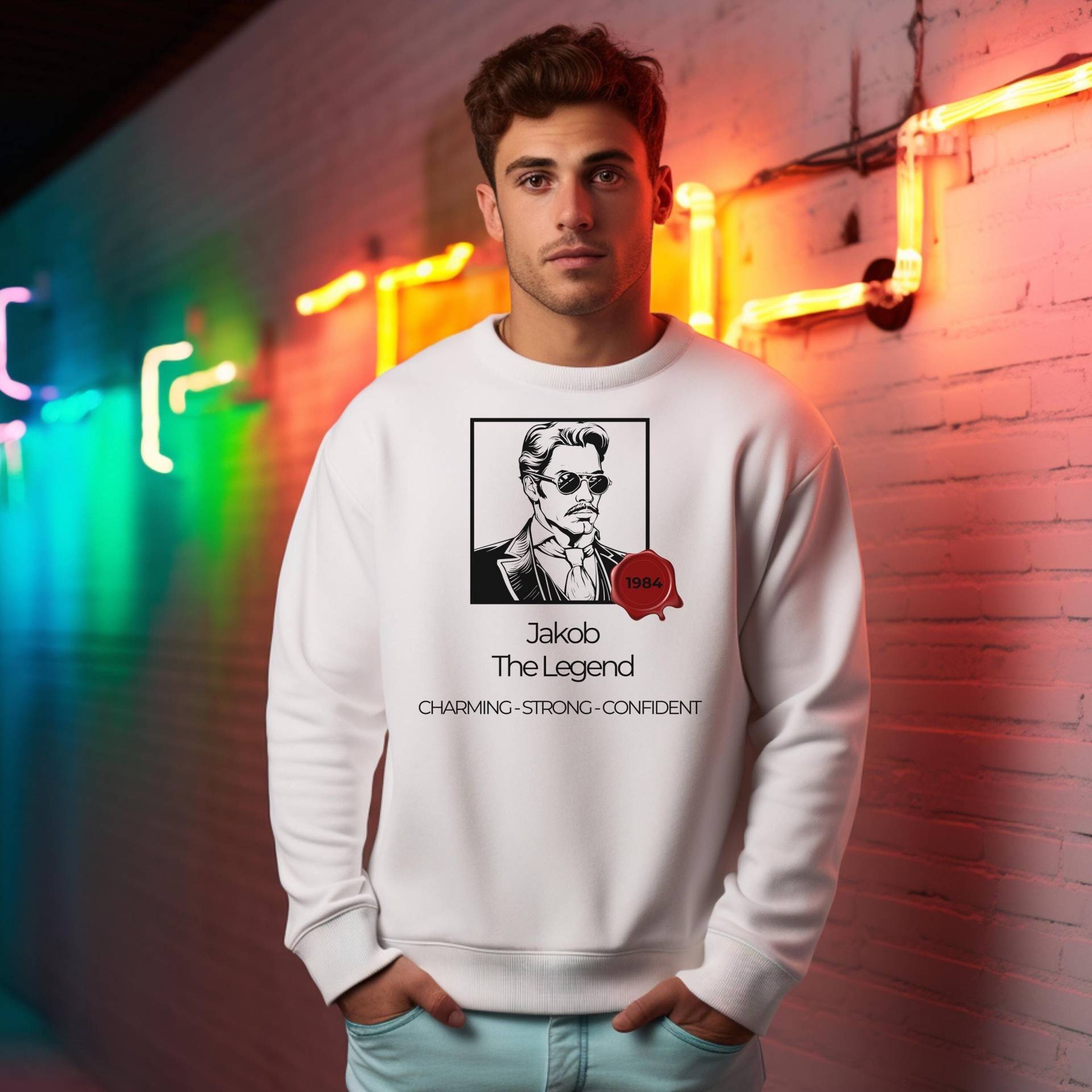 3-Fach Personalisierbares Sweatshirt Für Legendäre Männer - Ein Absolutes Highlight Unter Den Personalisierbaren Geschenken von TerraNostalgia