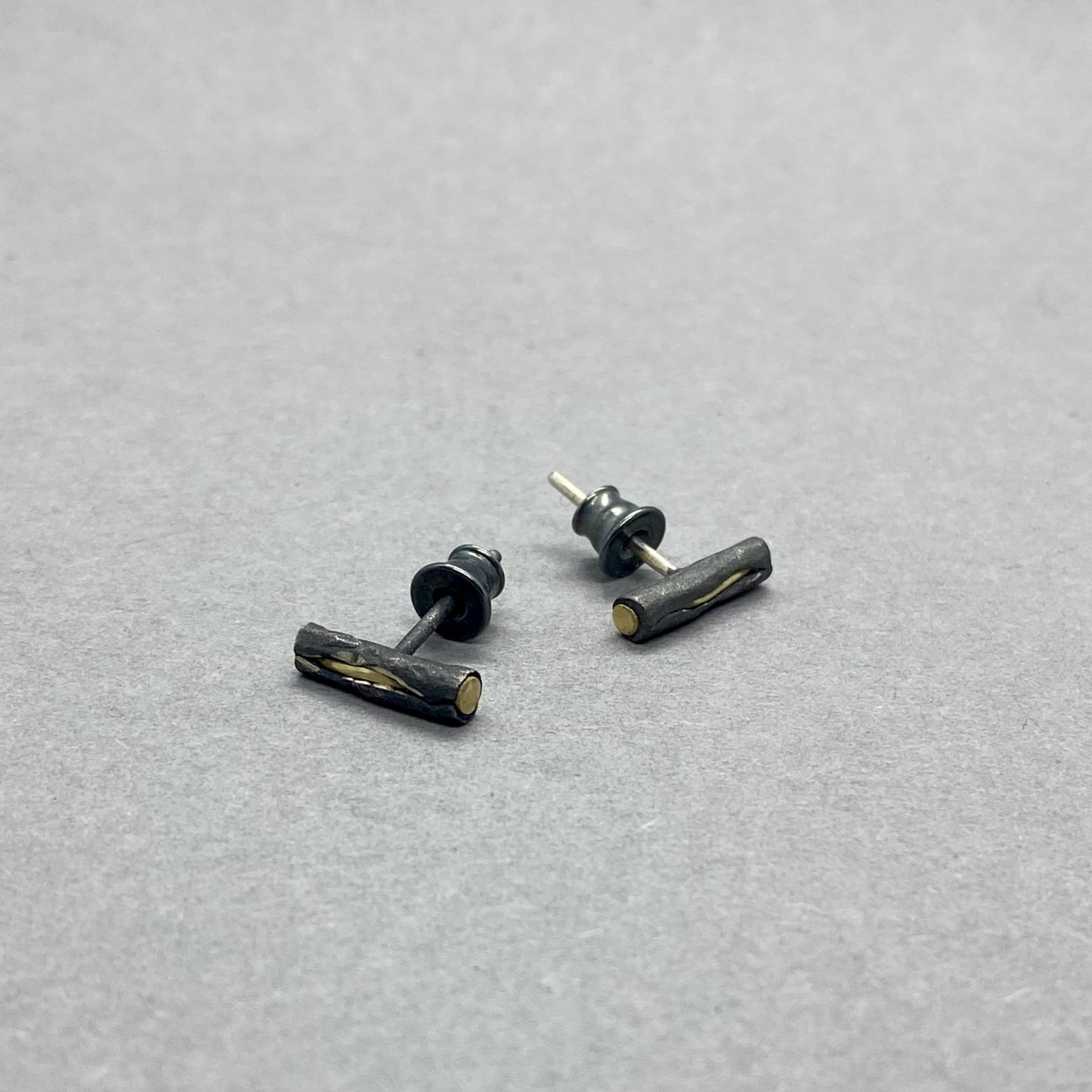 Minimalist Ohrstecker - Silber Ohrring Gold Handgemachte Schmuck Minimalist Unikate Schmuck Minimalist Ohrstecker - Silber Ohrring Gold Handgemachte Schmuck Minimalist Unikate Schmuck von TerraRecognita