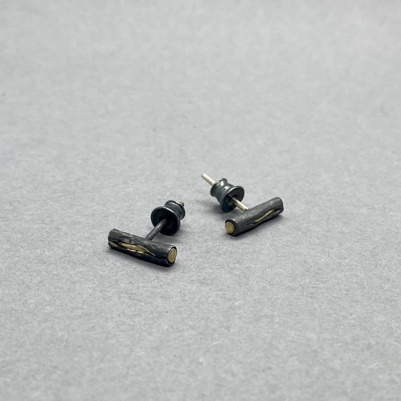 Minimalist Ohrstecker - Silber Ohrring Gold Handgemachte Schmuck Minimalist Unikate Schmuck Minimalist Ohrstecker - Silber Ohrring Gold Handgemachte Schmuck Minimalist Unikate Schmuck von TerraRecognita