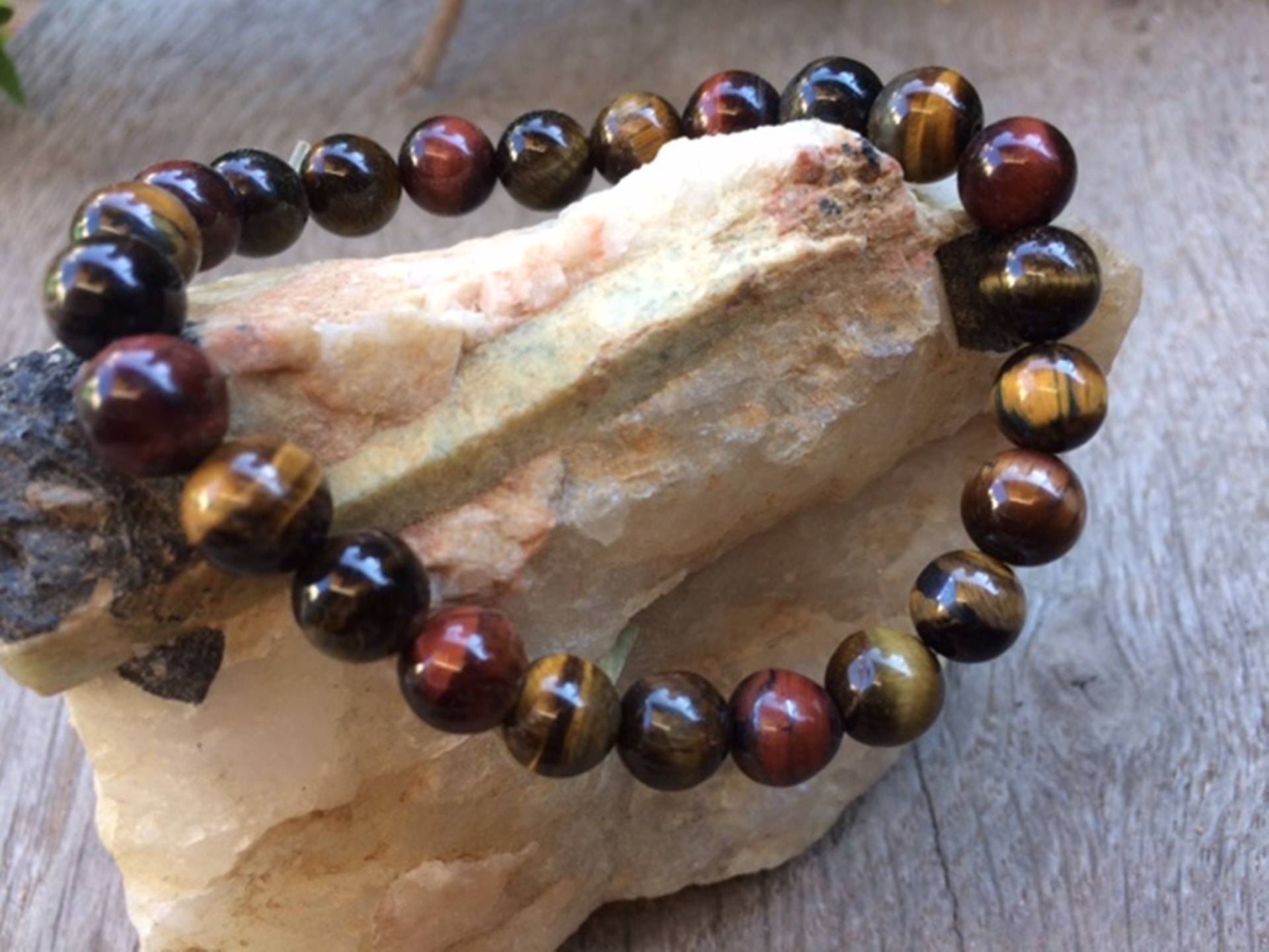 Tigereisen Armband, "Schutz Und Stärke", 8mm, Männer Heilstein Chakra Schutzarmband, Stretcharmband von Terramagus2016