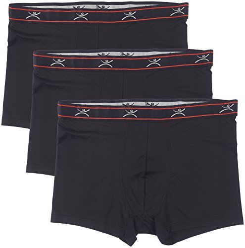 Terramar Herren Silkskins 3" Trunks Boxershorts, schwarz, Large von Terramar