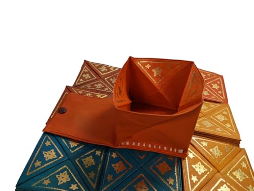 Handgefertigte marokkanische Geldbörse aus Leder mit Geldscheinfach – einzigartiges faltbares Design, rose, Münztasche von Terrapin Trading