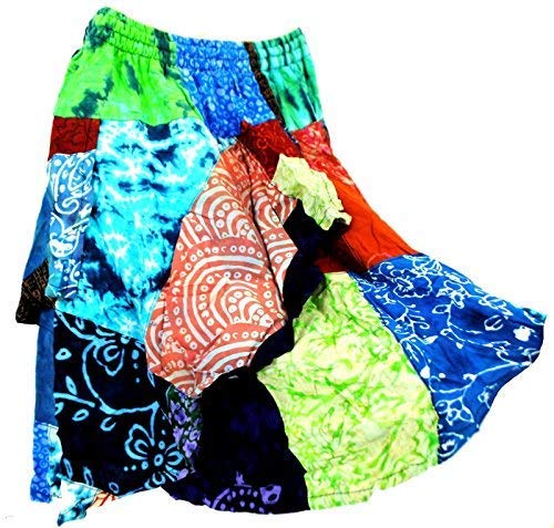 Terrapin Trading Fair Trade Patch Arbeit Patchwork Hippie Gypsy Patch kurzen Rock von Terrapin Trading