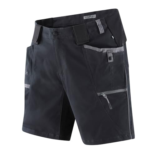 Terrax Workwear Herren Arbeitsshorts in sportlich schmaler Form - Arbeitshose Shorts mit Beintaschen in Anthrazit-Zementgrau Größe 54 von Terrax Workwear