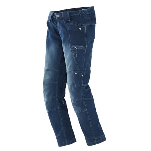 Terrax Workwear Herren Denim-Arbeitshose in sportlich schmaler Passform - Arbeitshose Jeans-Look mit vielen Taschen in Jeans Größe 56 von Terrax Workwear