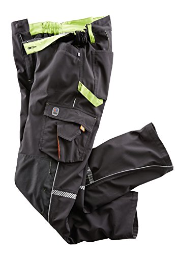 Terrax Workwear Herren Softshellhose 20404 schwarz/Limette (50) von Terrax Workwear