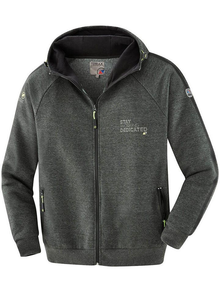 Terrax Workwear Kapuzensweatjacke Herren Sweatjacke mit Kapuze - Kapuzenjacke mit aufgerauter Innenseite von Terrax Workwear