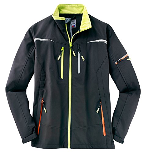 Terrax Workwear Softshelljacke zweifarbig (XXXXL, dunkelgrau/Limette) von Terrax Workwear