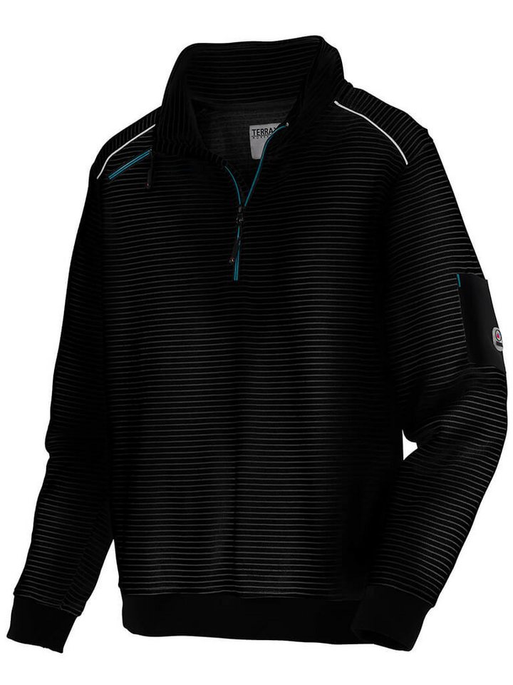 Terrax Workwear Troyer Herren Stricktroyer Troyer-Pullover mit kontrastfarbenen Details von Terrax Workwear