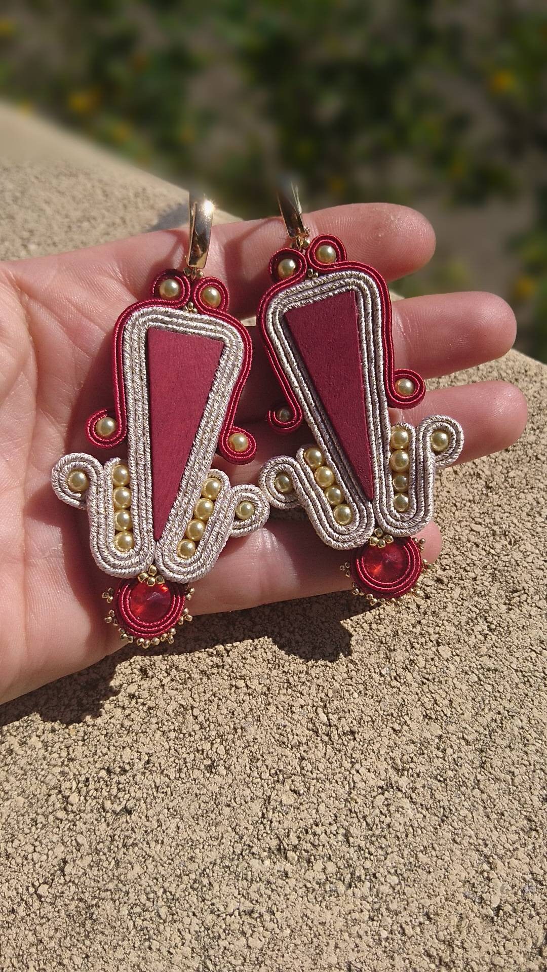 Leichte Soutache-Ohrringe „Tilli" von TerrisbijouxDesign