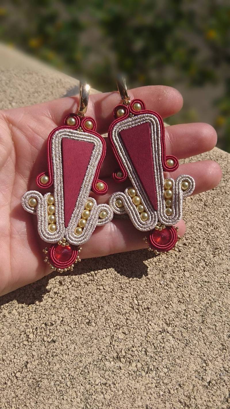 Leichte Soutache-Ohrringe „Tilli" von TerrisbijouxDesign