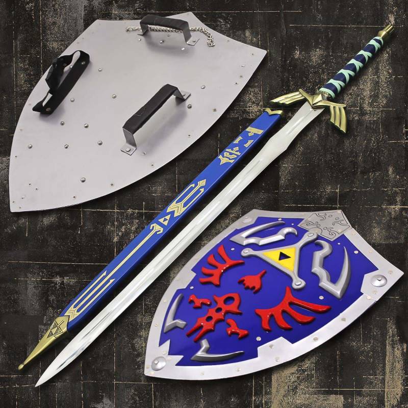Vollständig Handgefertigt Link Dark Hylian Shield Replik Und Links Ornate Prophezeiung Heldenpaar von TerrorDefender