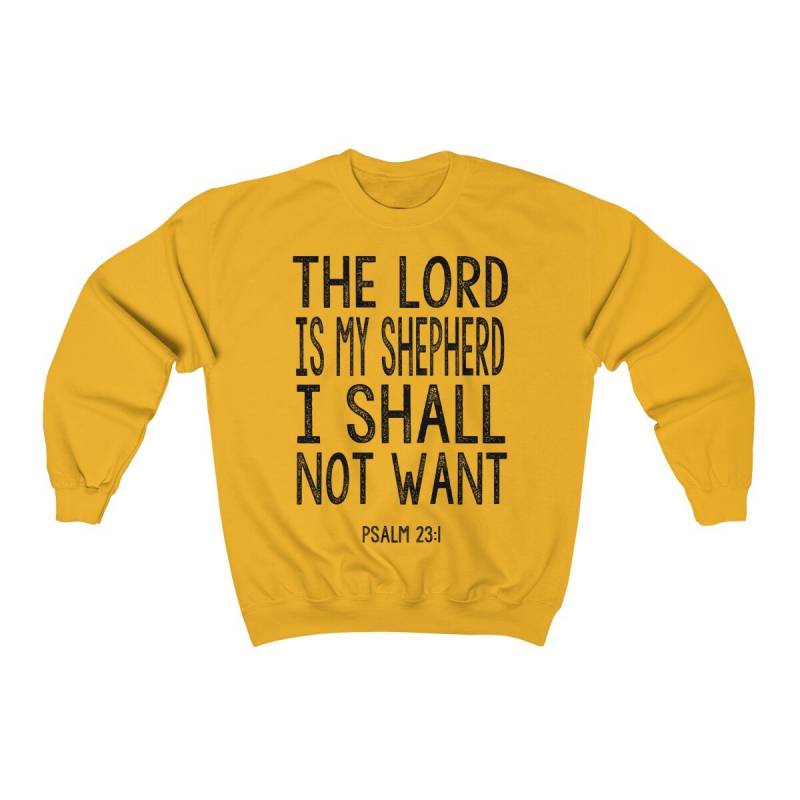Psalm 23 - Unisex Sweatshirt Mit Rundhalsausschnitt Bibel Vers 10 Farben Christliche Kleidung Religiöse Psalm 23 - Unisex Sweatshirt Mit Rundhalsausschnitt Bibel Vers 10 Farben Christliche Kleidung Religiöse von TerryTiles2018