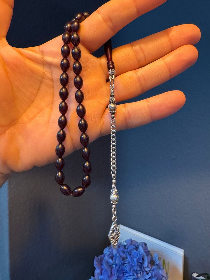 TesbihBid Kettenanhänger Osmanli kahve (Bakalite Subha Ates, Amber Prayerbeads Rosary Faturan Die schönsten Geschenke zum Vatertag – für Männer / Väter islam, 33-tlg., babalar günü Manner Geschenk), Gebetskette Tesbih Misbaha Tasbeeh von TesbihBid
