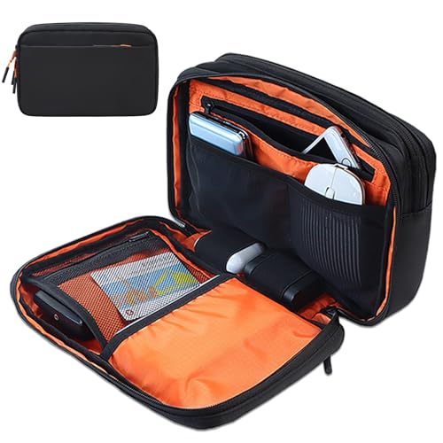 Teskyer Kabeltasche Organizer - wasserdichte, Tragbar, Reise Gadgets, Travel Essentials, 25 x 17 x 8 cm, Schwarz von Teskyer