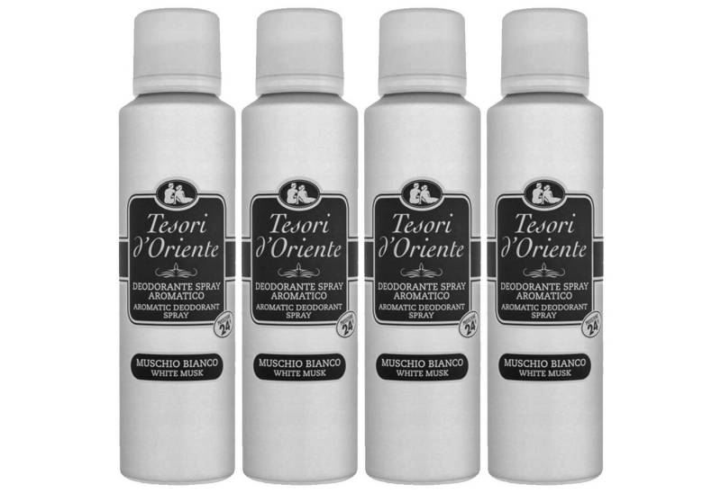 Tesori d´Oriente Bodyspray Tesori d'Oriente Muschio Bianco Deodorant 150 ml x4 von Tesori d´Oriente