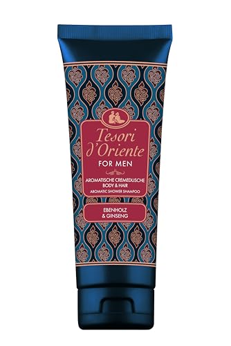 Tesori d'Oriente | Cremedusche Body & Hair 'Ebenholz und Ginseng' | For MEN | Aromatische Cremedusche zur Körper- und Haarpflege | Ritual für Körper & Sinne | 250ml von Tesori d'Oriente