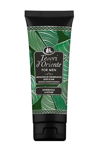 Tesori d'Oriente | Cremedusche Body & Hair 'Vetiver & Sandelholz' | For MEN | Aromatische Cremedusche zur Körper- und Haarpflege | Ritual für Körper & Sinne | 250ml von Tesori d'Oriente
