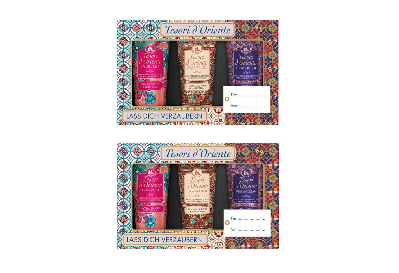 Tesori d´Oriente Duschcreme Geschenkset Cremedusche je 2x Ayurveda Persian Dream Byzantium Ritual von Tesori d´Oriente