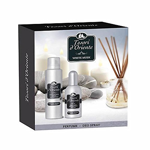 Eau de Toilette 100 ml + Deo Spray 150 ml, Doppelpack, weißer Moschus von Tesori d'Oriente