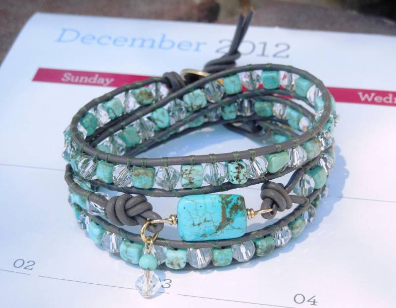 Crystal-Turquoise Wrap Armband von Tesoribydmarie