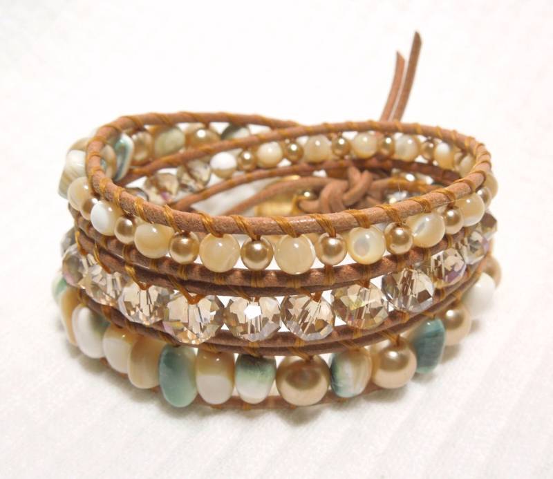 Fett SpielereiBunt Große Mutter Der Perle Nuggets, Cyrstal Topaz Und Pearl Perlen Mit Runden von Tesoribydmarie