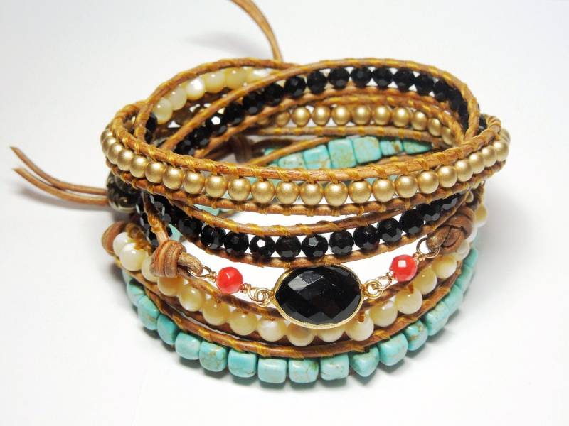 Sattel, Freundin - D'marie Edelstein Wrap Armband von Tesoribydmarie