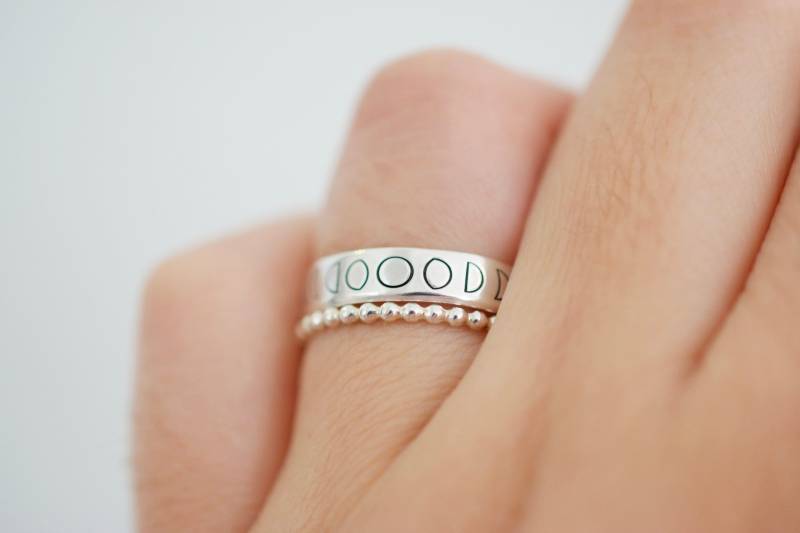 Mond Ring - Sterling Silber Phase Astrologie Schmuck von TesoroJewelry