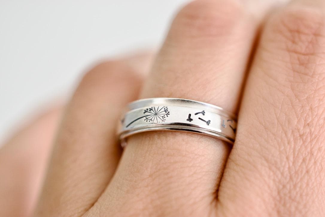 Pusteblumen Spinner Ring - Fidget von TesoroJewelry