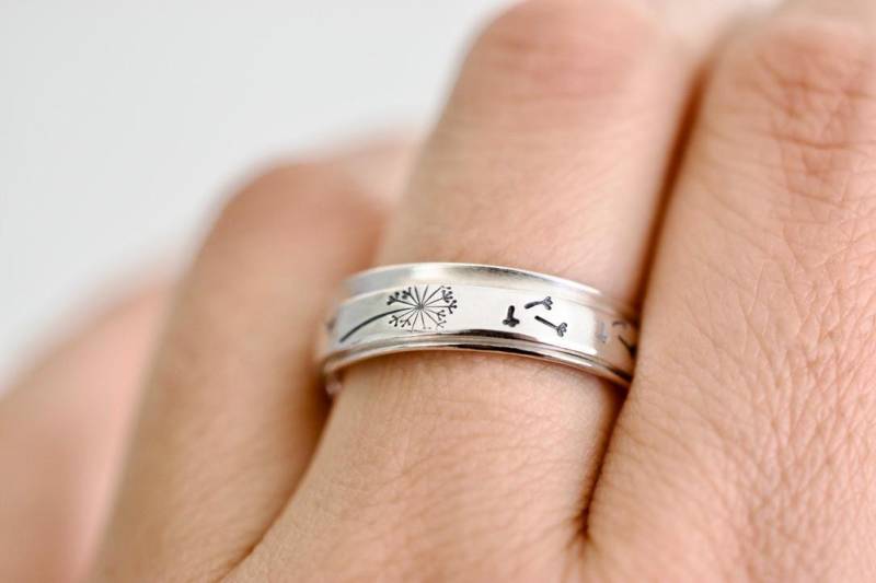 Pusteblumen Spinner Ring - Fidget von TesoroJewelry