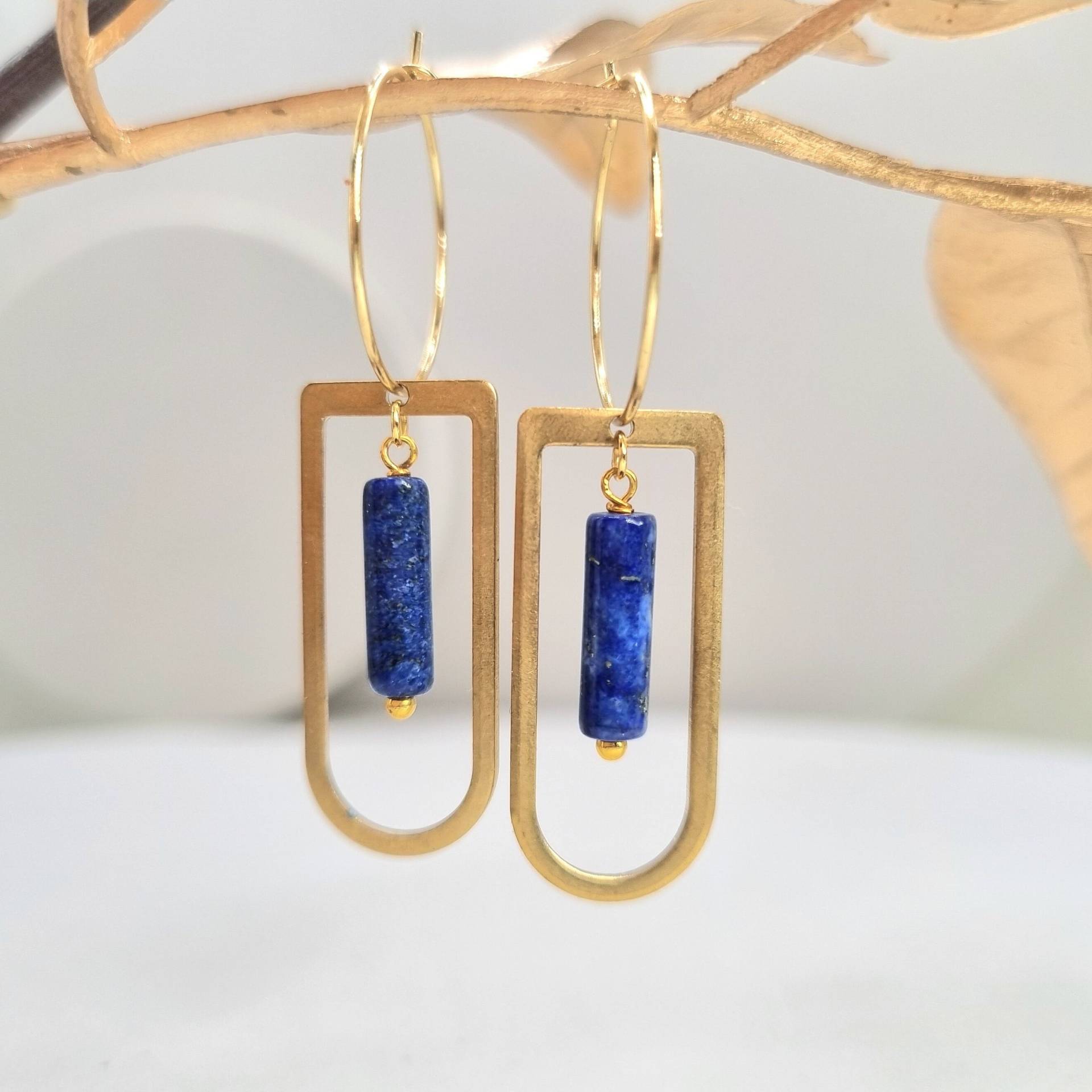 Lapislazuli Ohrringe Gold, Natürliche Blaue Edelstein Creolen, Handgemachte Boho Chic Style, Geschenk Zum 40 Geburtstag Lapislazuli Ohrringe Gold, Natürliche Blaue Edelstein Creolen, Handgemachte Boho Chic Style, Geschenk Zum 40 Geburtstag von TesoryJewelry