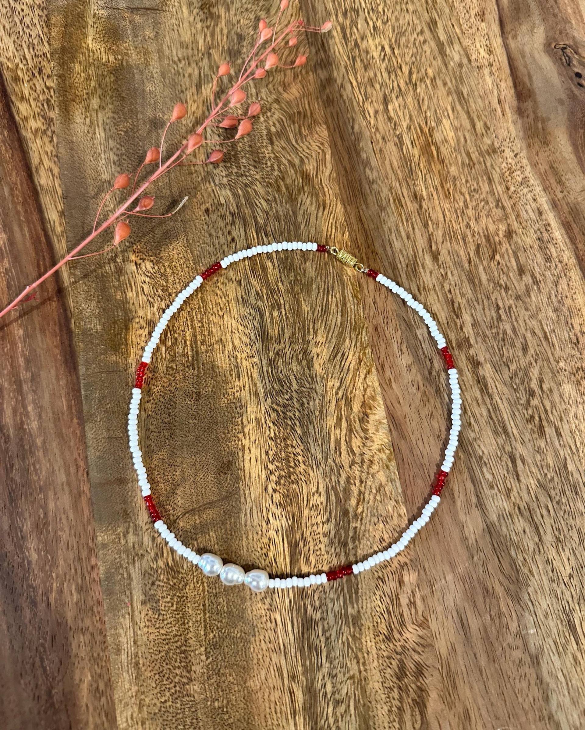 Handgemachte Perlenkette/Chocker, Bunte Perlenhalskette, Sommer Halskette, Süßwasser Perlen Halskette Handgemachte Perlenkette/Chocker, Bunte Perlenhalskette, Sommer Halskette, Süßwasser Perlen Halskette von TessHandmadeCreation