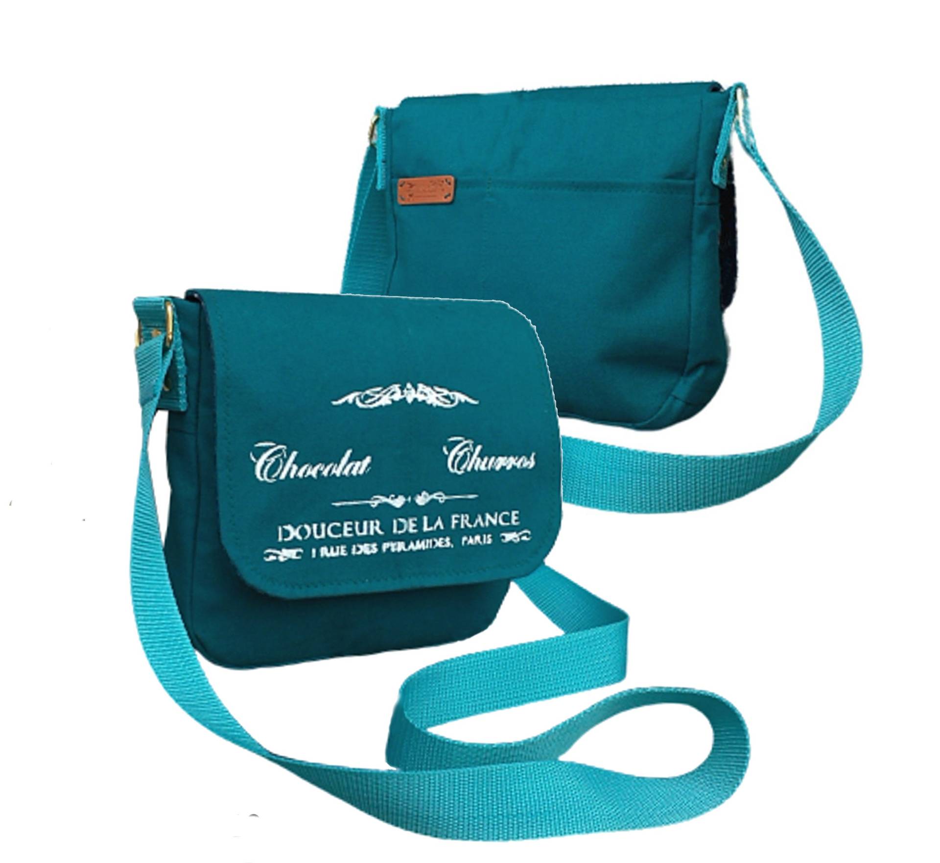 A Small Canvas Messenger Bag.turquoise Shoulder Bag With Print.tablet Bag.messenger Men, Unisex A Small Canvas Messenger Bag.turquoise Shoulder Bag With Print.tablet Bag.messenger Men, Unisex von TessTaschen