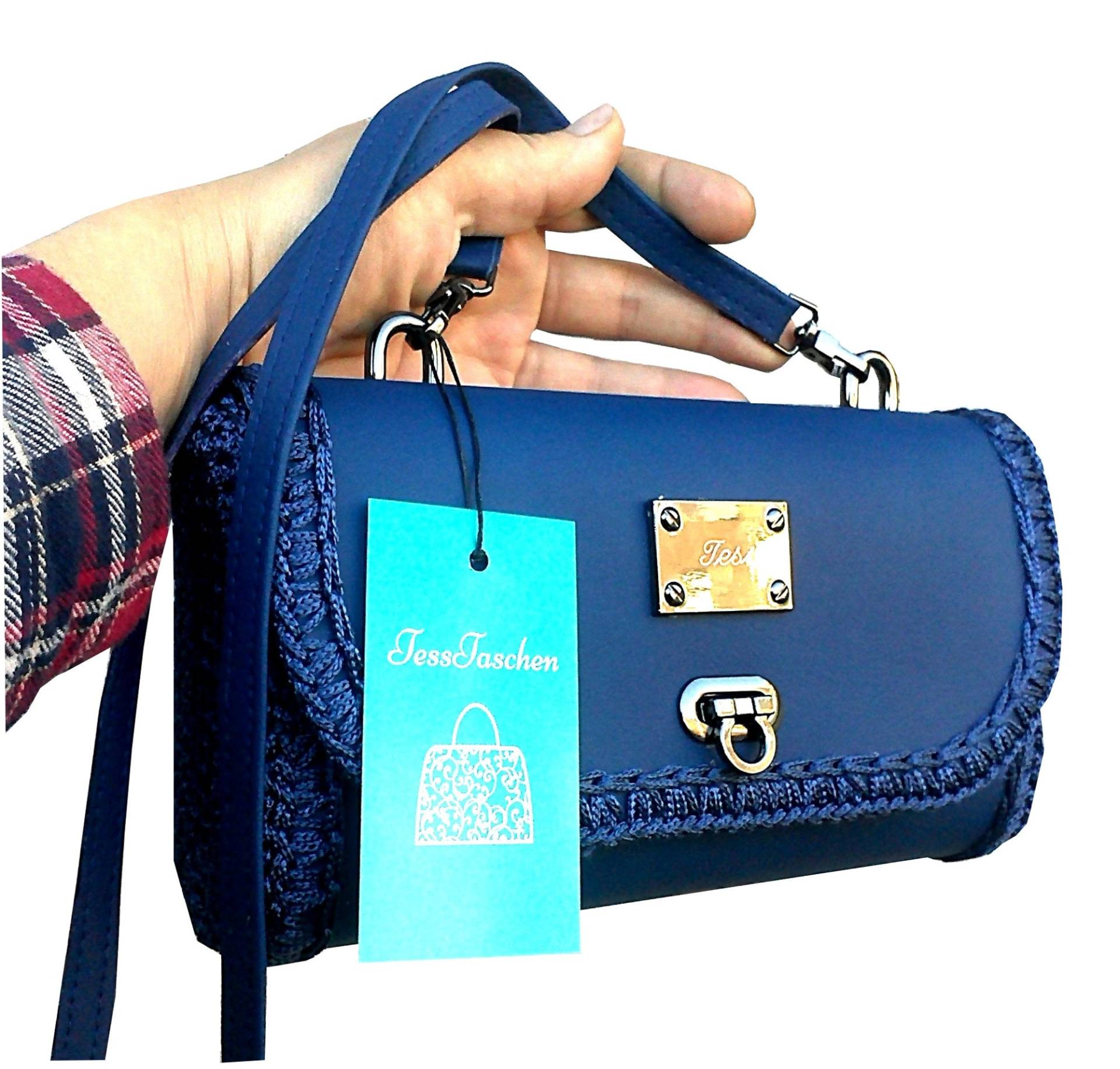 Ladies Small, Practical Shoulder Bag. Royal Blue Bag With Pattern. Blue Cross-Body in Vegan Leather.clutch. Phone Pocket Ladies Small, Practical Shoulder Bag. Royal Blue Bag With Pattern. Blue Cross-Body in Vegan Leather.clutch. Phone Pocket von TessTaschen