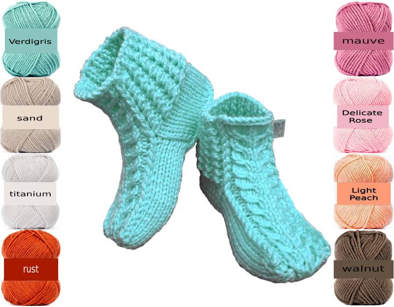 Women's Chunky Wool Booties, Fireplace Cozy Socks, Warm Hand Knitting Socks , Winter Socks, Wool Crochet Boot Slippers With Braids, 35-42 Women's Chunky Wool Booties, Fireplace Cozy Socks, Warm Hand Knitting Socks , Winter Socks, Wool Crochet Boot Slippers With Braids, 35-42 von TessTaschen