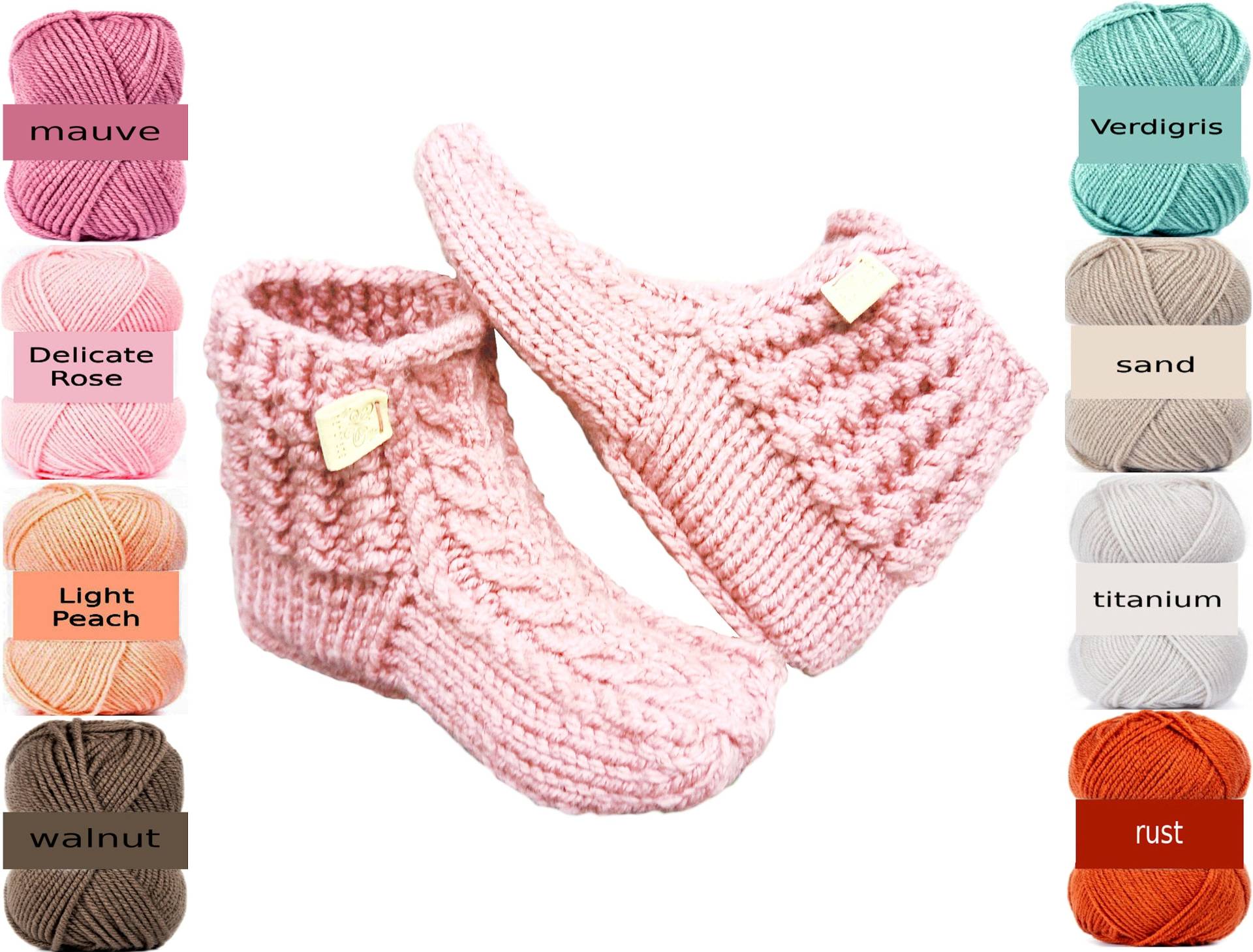 Women's Chunky Wool Booties, Fireplace Cozy Socks, Warm Hand Knitting Socks , Winter Socks, Wool Crochet Boot Slippers With Braids, 35-42 Women's Chunky Wool Booties, Fireplace Cozy Socks, Warm Hand Knitting Socks , Winter Socks, Wool Crochet Boot Slippers With Braids, 35-42 von TessTaschen