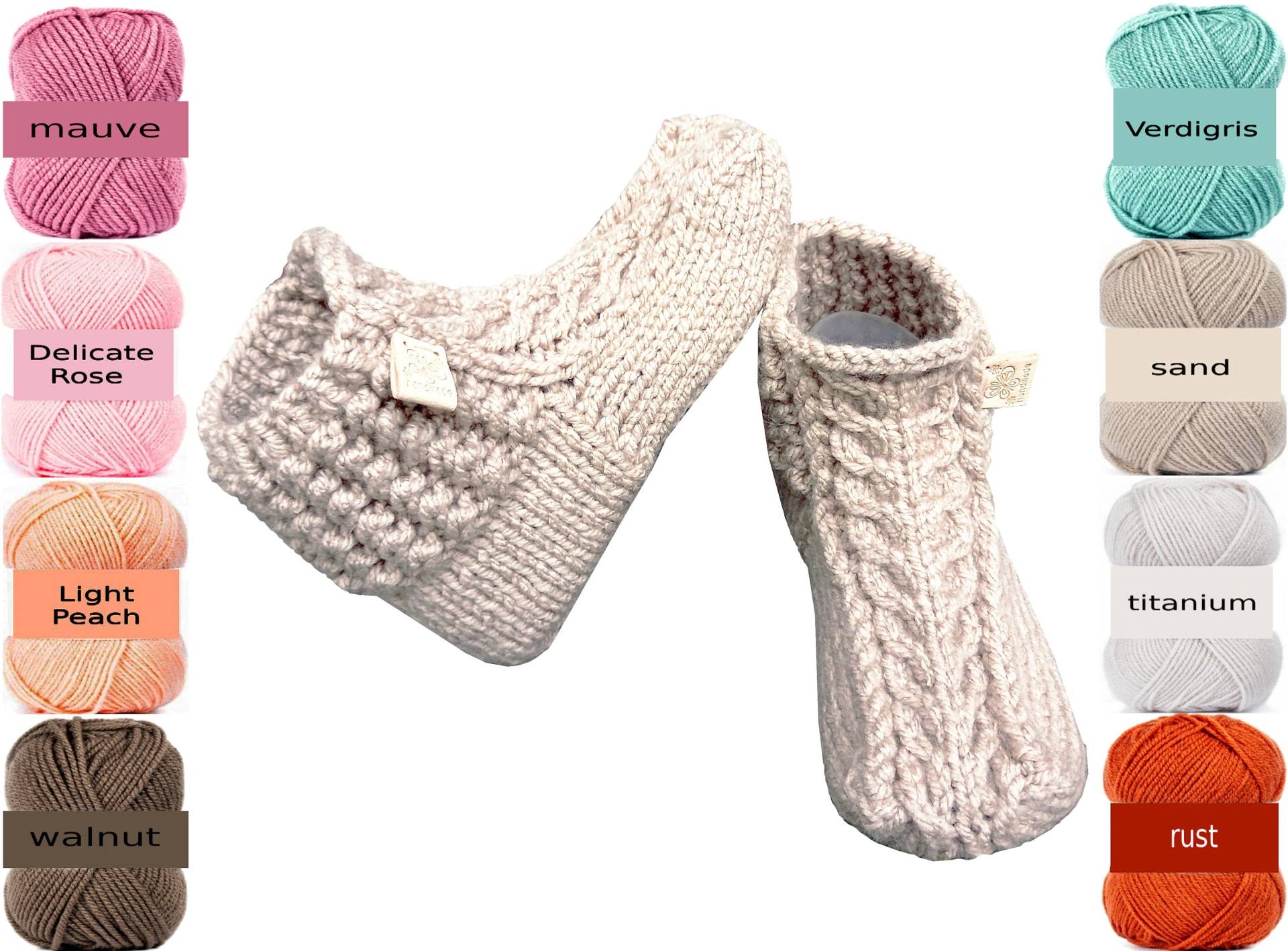Women's Chunky Wool Booties, Fireplace Cozy Socks, Warm Hand Knitting Socks , Winter Socks, Wool Crochet Boot Slippers With Braids, 35-42 Women's Chunky Wool Booties, Fireplace Cozy Socks, Warm Hand Knitting Socks , Winter Socks, Wool Crochet Boot Slippers With Braids, 35-42 von TessTaschen