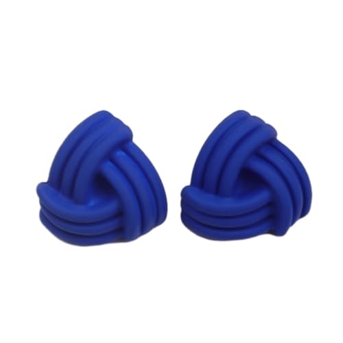 Acryl-Ohrringe – dreidimensionale Dreieck-Ohrringe in Bonbonfarbe, seeblau, rosarot, Acryl, einfache, personalisierte Twist-Ohrringe für den Alltag von Frauen, Königsblau, Einheitsgröße von Tesselite