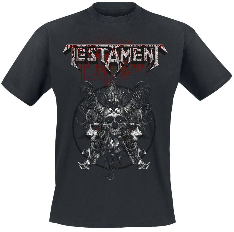Testament T-Shirt - Skull Blood - S bis L - für Männer - Größe S - schwarz  - Lizenziertes Merchandise! von Testament