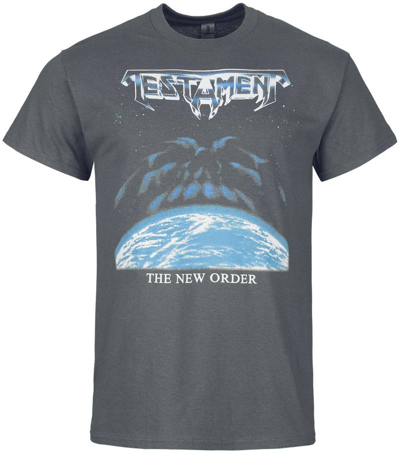 Testament T-Shirt - The New Order Album - S bis XXL - für Männer - Größe S - charcoal  - Lizenziertes Merchandise! von Testament
