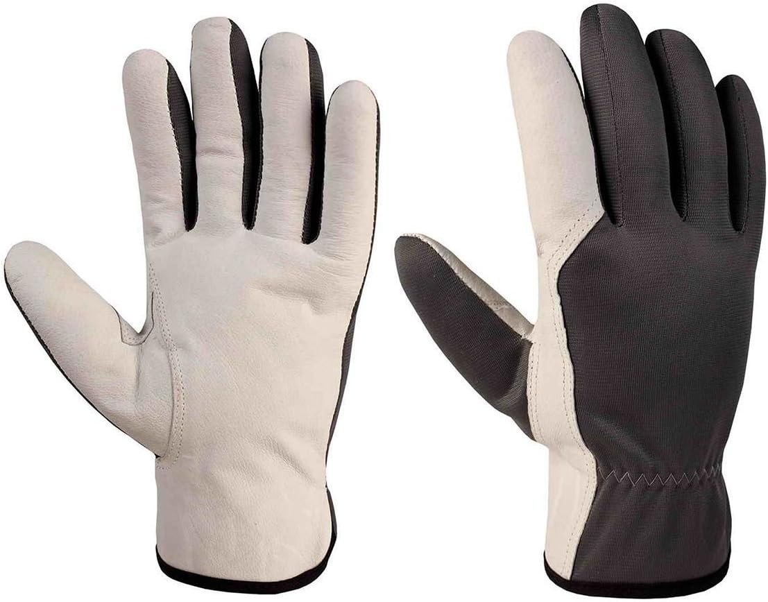 Testrut Arbeitshandschuhe Arbeitshandschuhe in Schwarz/Weiß mit Leder-Verstärkung XXL / Gr 11 (1-St) von Testrut