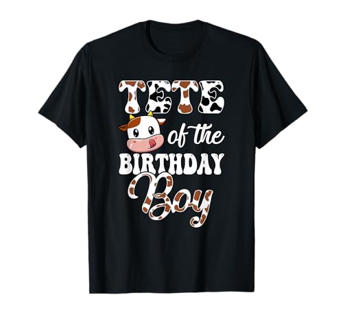 Tete of The Birthday Boy Kuhfarm 1. Geburtstag Junge T-Shirt von Tete Of The Birthday Boy Cow