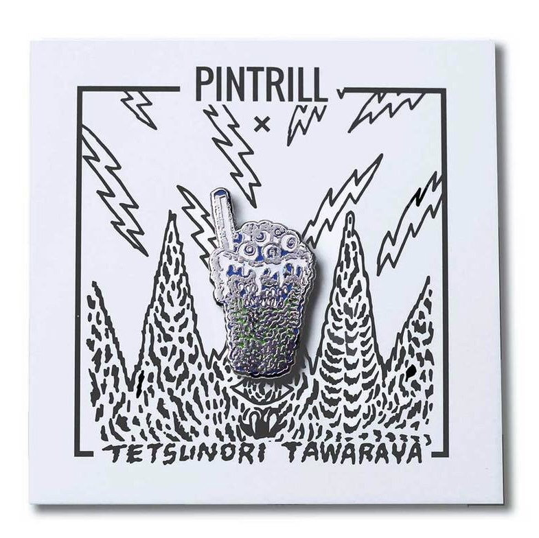 Augapfel Milchshake Emaille Pin 26 Mm | H X 14 | B 2 von Tetsunori