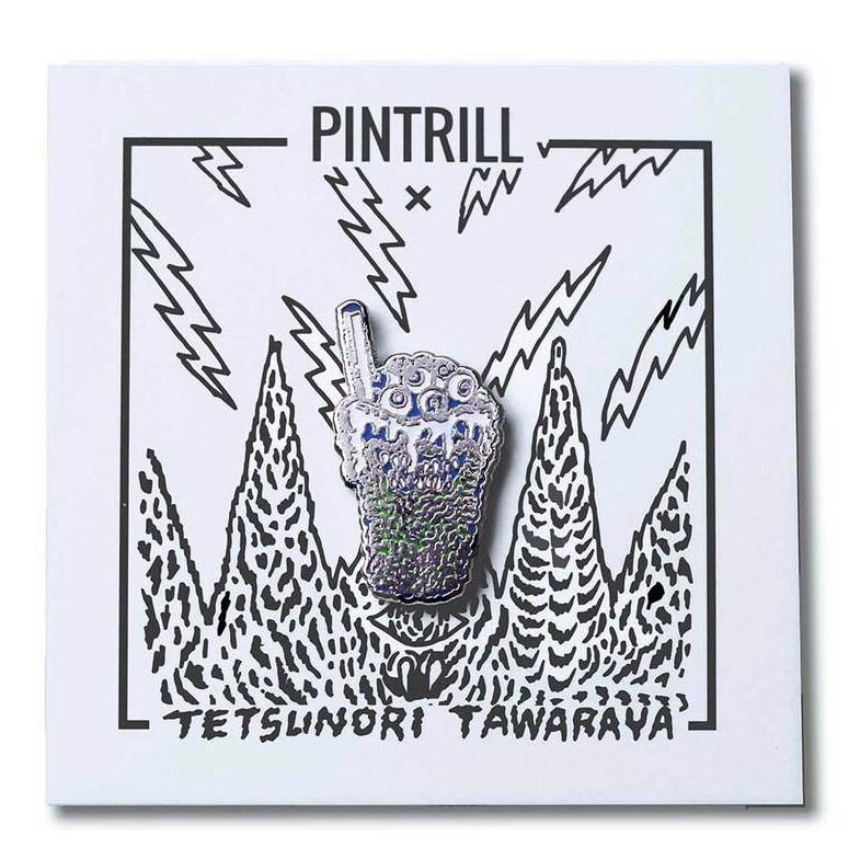 Augapfel Milchshake Emaille Pin 26 Mm | H X 14 | B 2 von Tetsunori