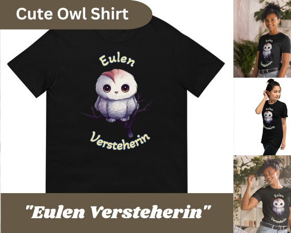Owl Print Shirt, Lover Cute Shirt With Sayings, Nature Summer Vibes Aesthetic Bird von Teufelskueche