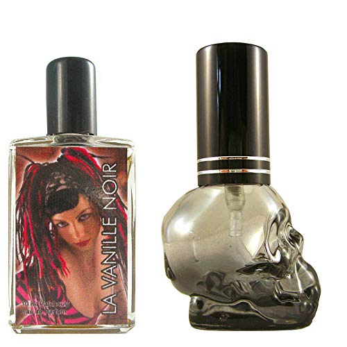 Teufelsküche Patchouli "La Vanille Noir",+ Leerflakon Skull, Eau de Parfum Damen, Gothic Parfum, Mini Flakon, 10ml Glasflakon, Gotik Patchouly von Teufelsküche